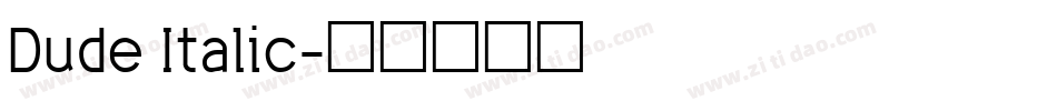 Dude Italic字体转换
